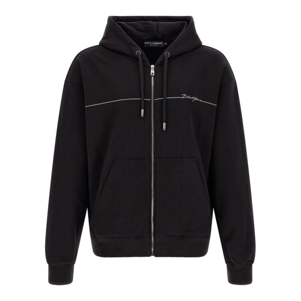Dolce & Gabbana Black Cotton Men's Sweatshirt